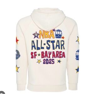 NBA All-Star 2025 Cream Hoodie with SF Bay Area Graphics 🏀